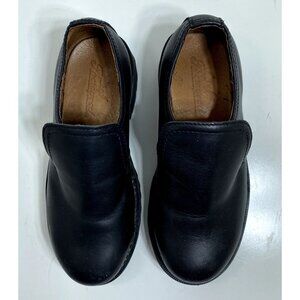 Thorogood Women's Steel Toe Black Leather Slip-On Shoes Size 8.5